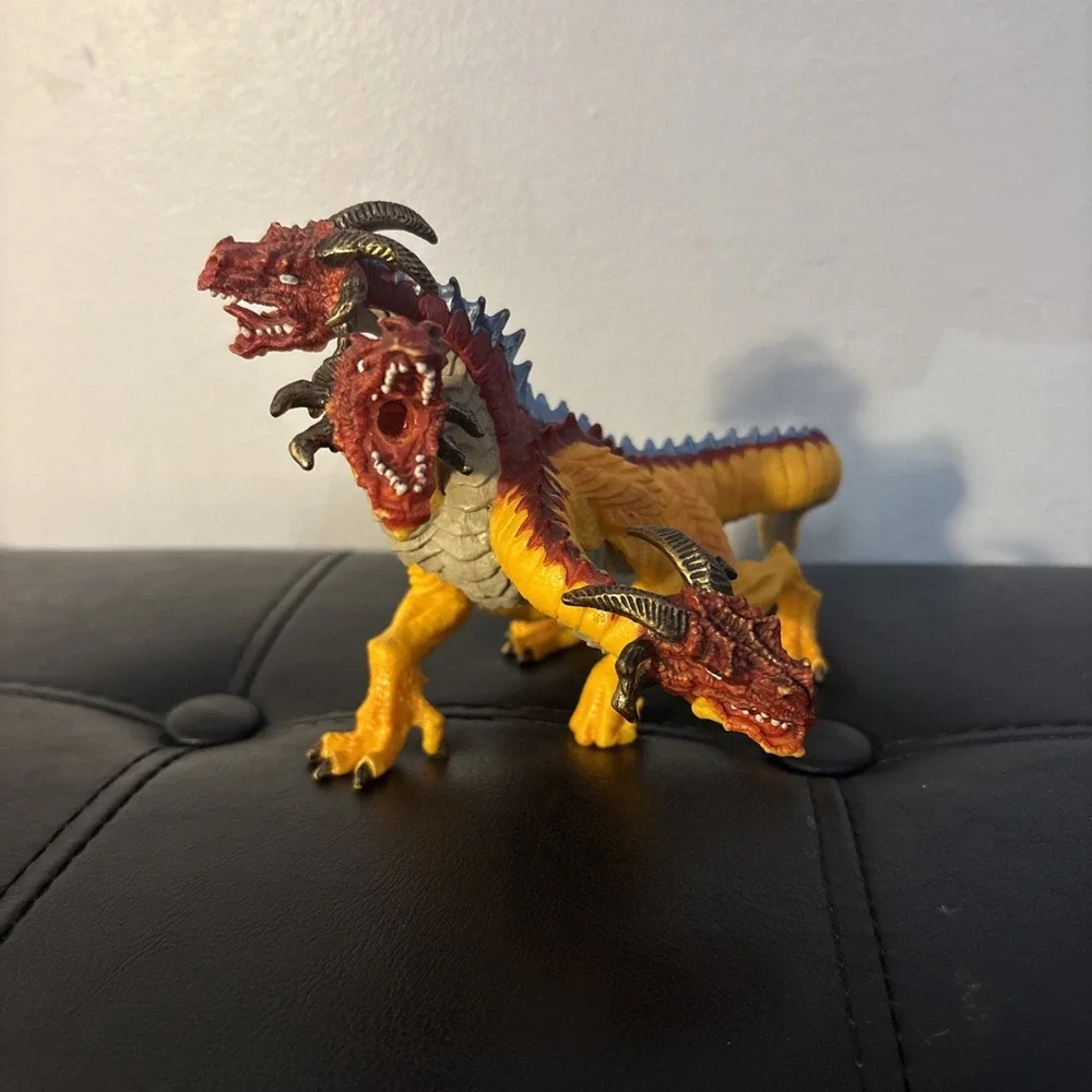 FIRE Dragon Fantasy Figure 3 Headed Safari Ltd 2010 Toy Read